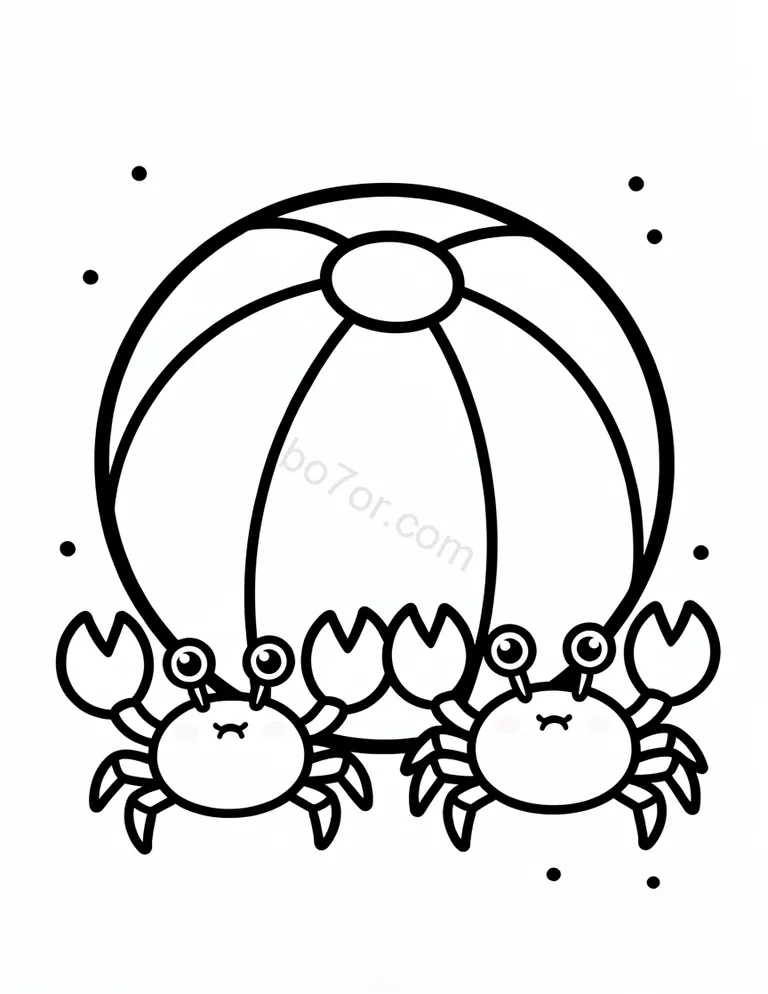 beach ball with crab