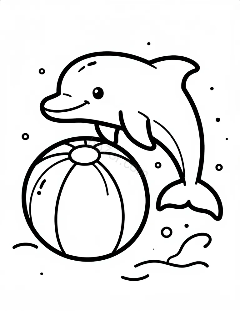 beach ball with dolphin
