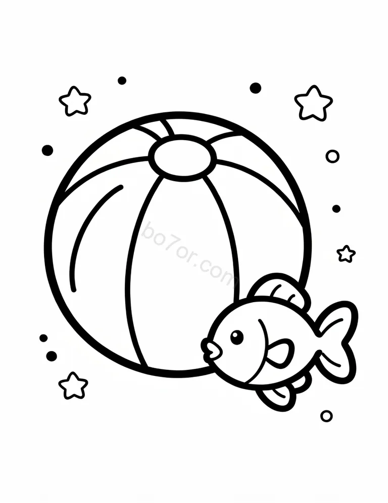 beach ball with fish