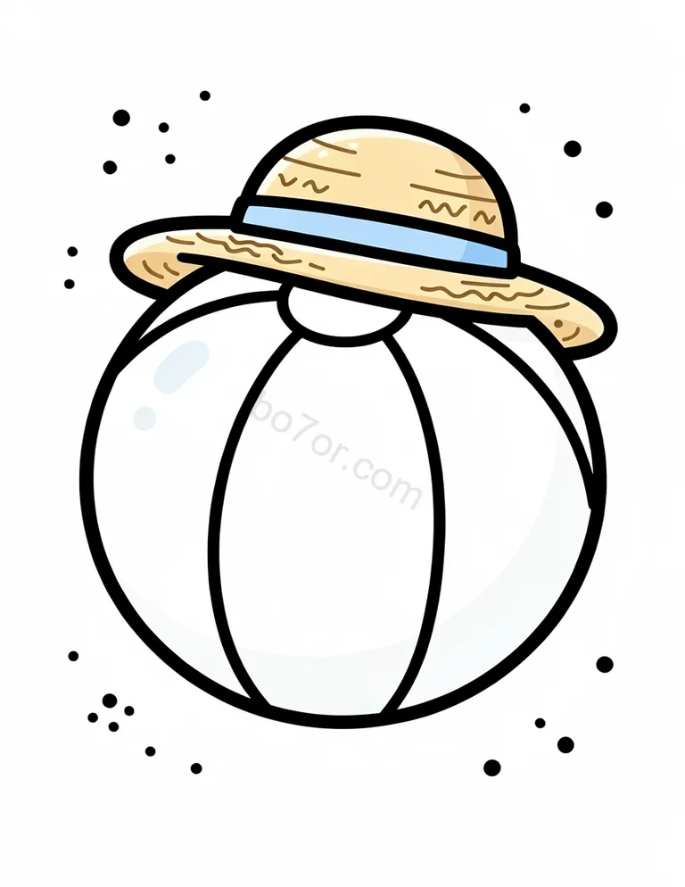 beach ball with hat