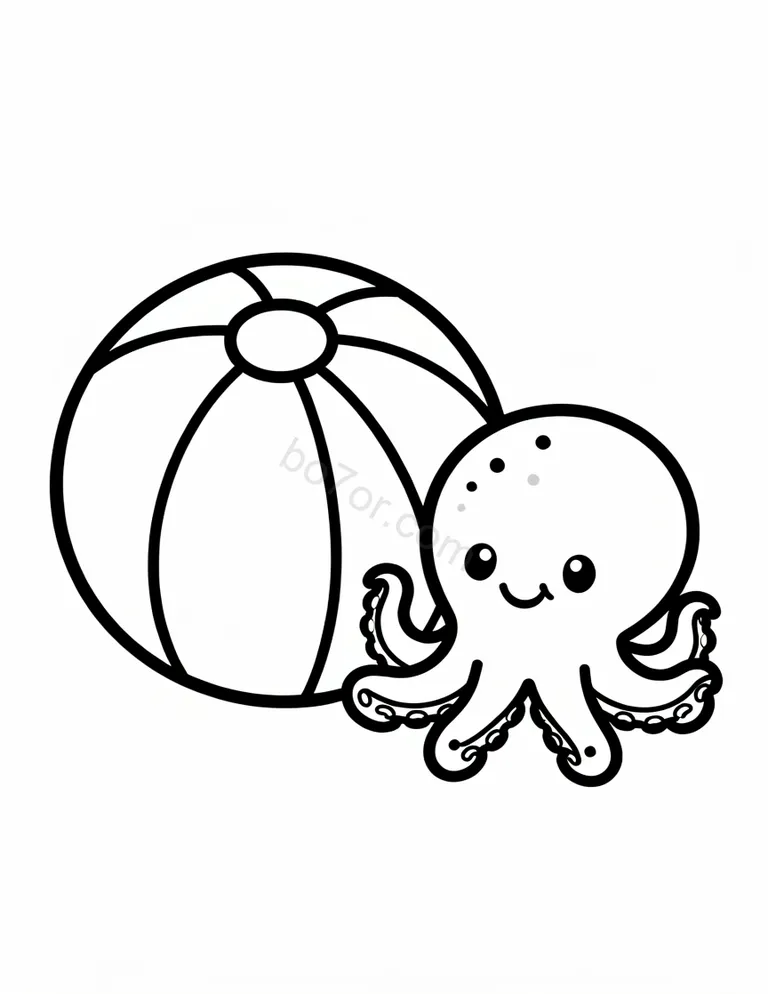beach ball with octopus