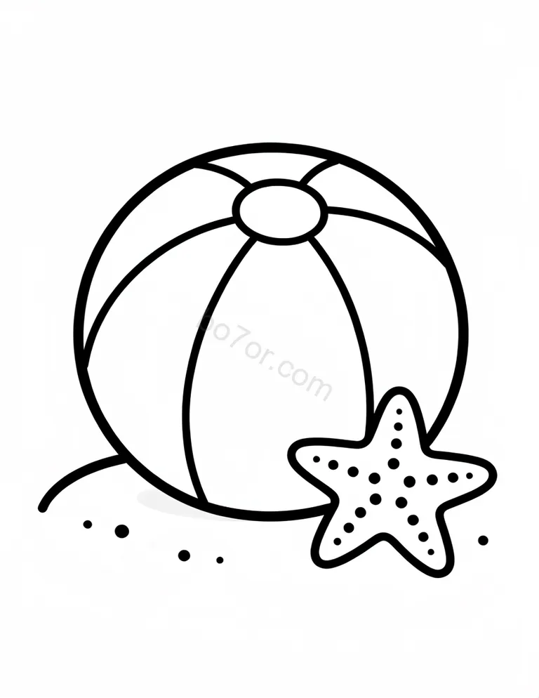 beach ball with starfish