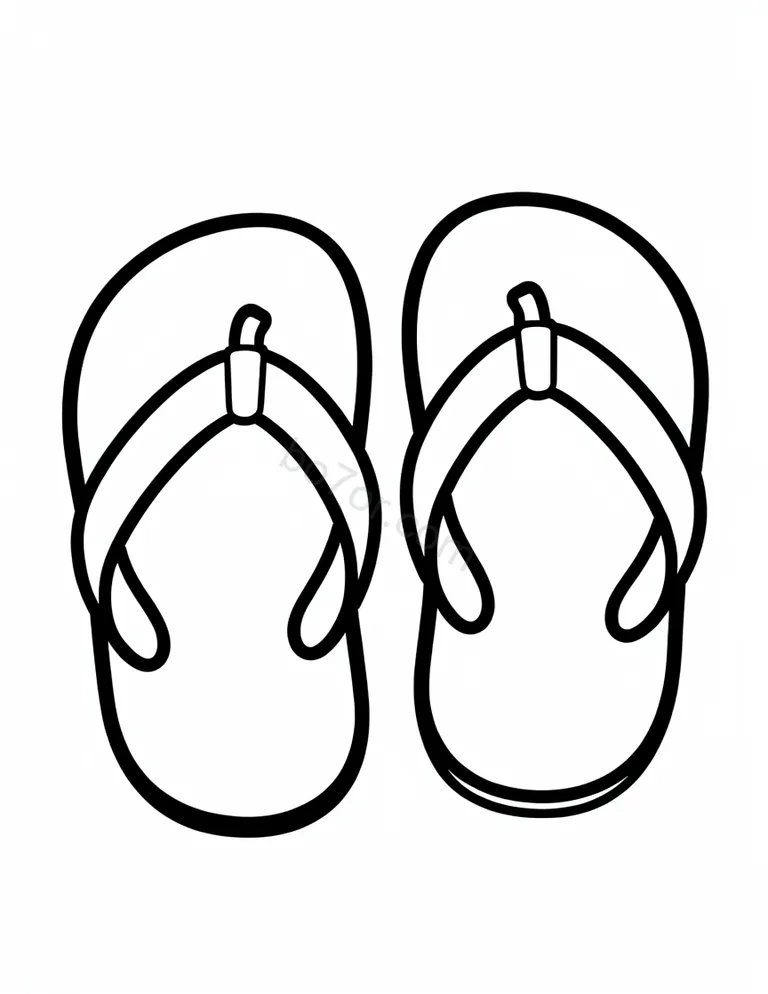 flip flop pair rounded shape