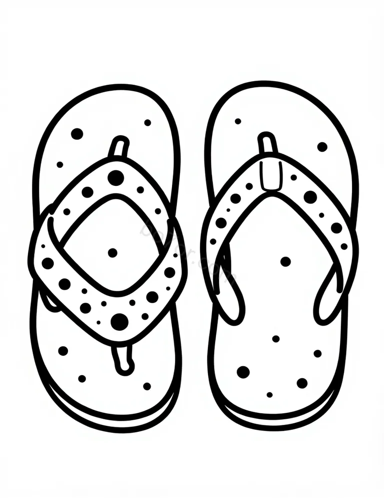flip flop pair with dots pattern