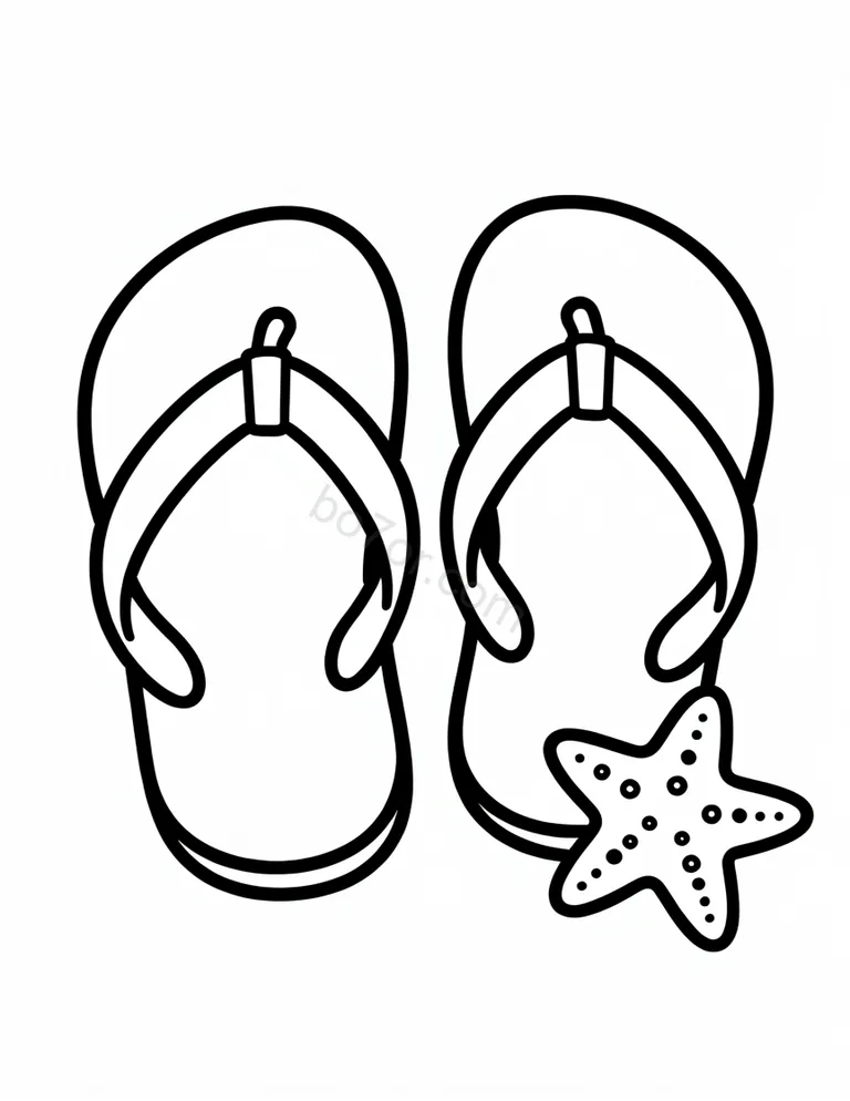 flip flop pair with starfish