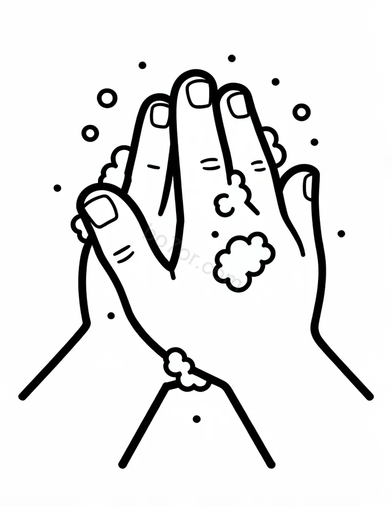 hand washing rubbing palms
