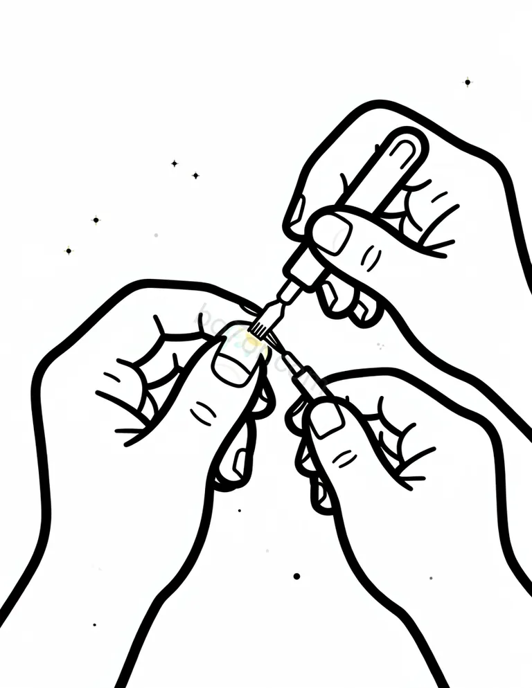 hand washing with nails brush