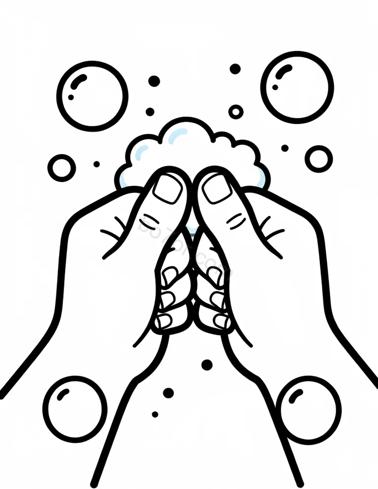 hand washing with thumbs