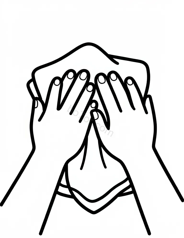 hand washing with towel