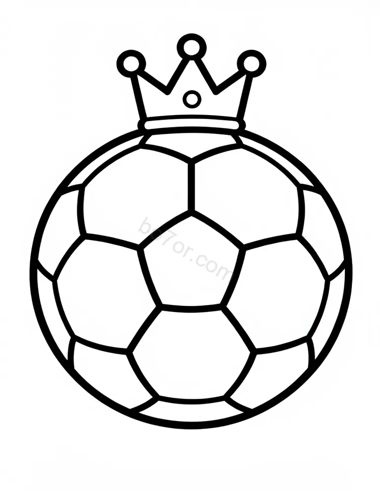 soccer ball with crown