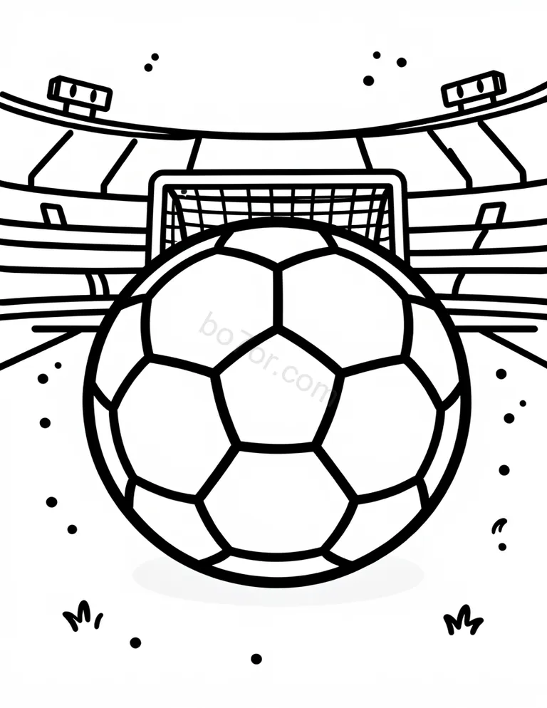 soccer ball with stadium