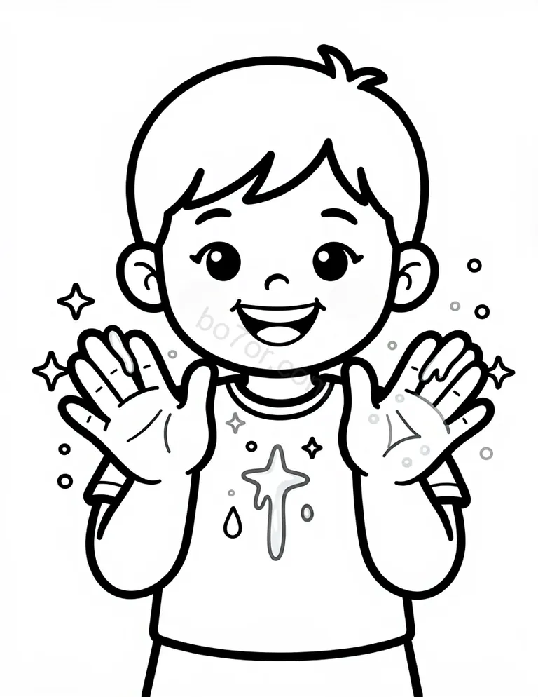 teach handwashing step10 clean hands
