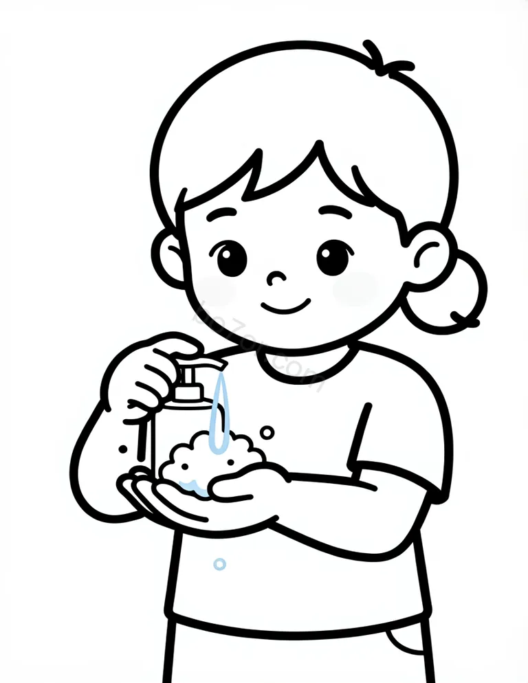 teach handwashing step2 apply soap