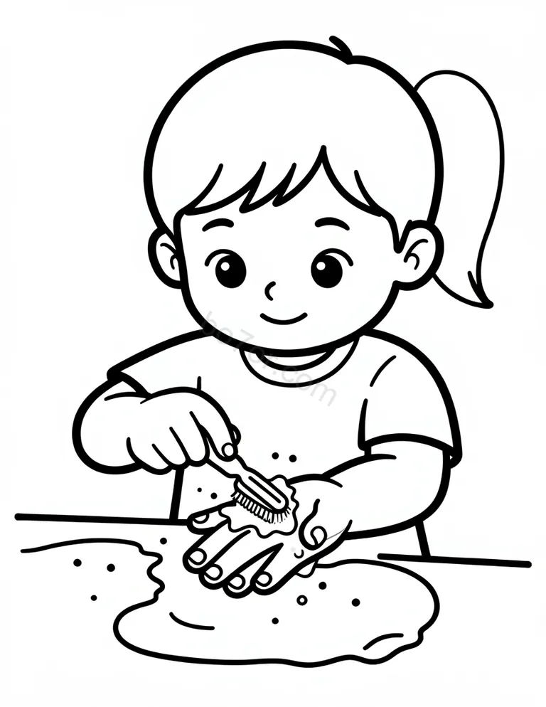 teach handwashing step7 fingernails