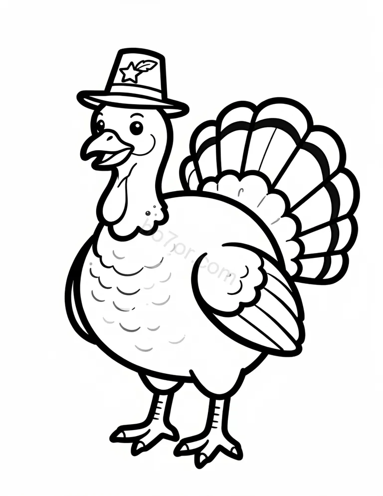 turkey with hat
