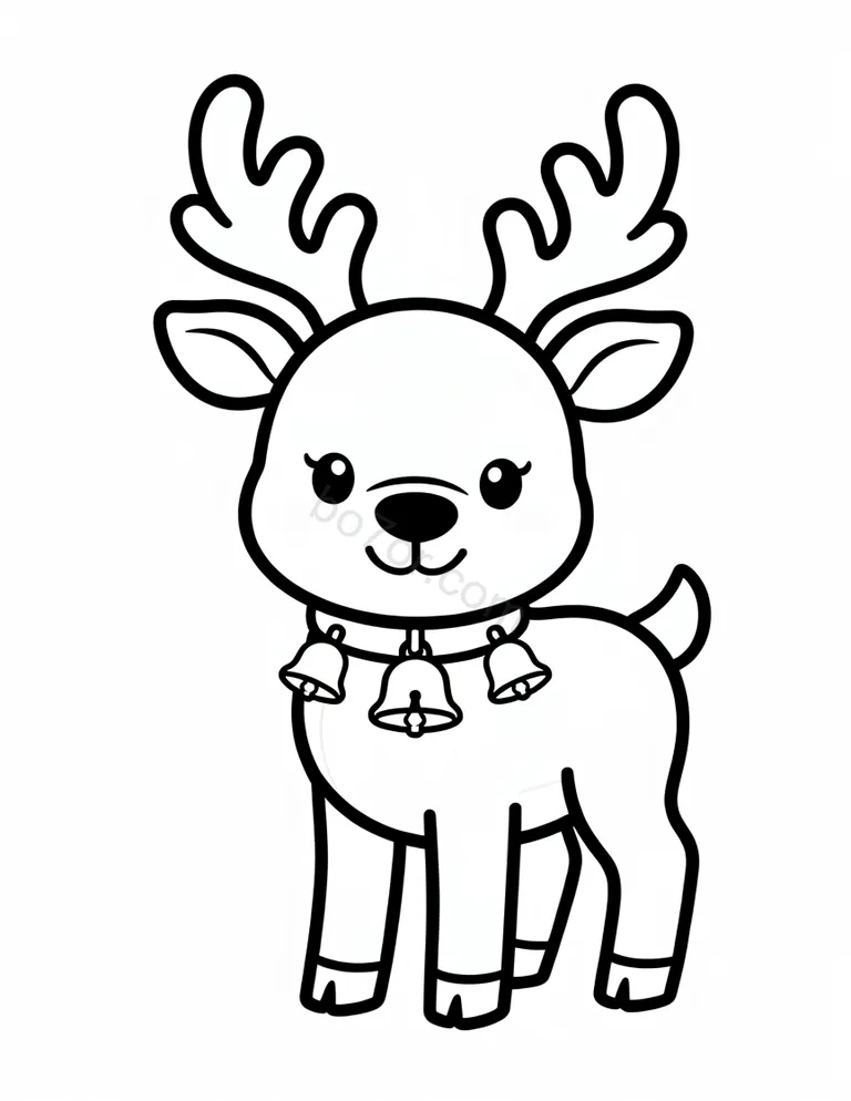 winter reindeer with bells